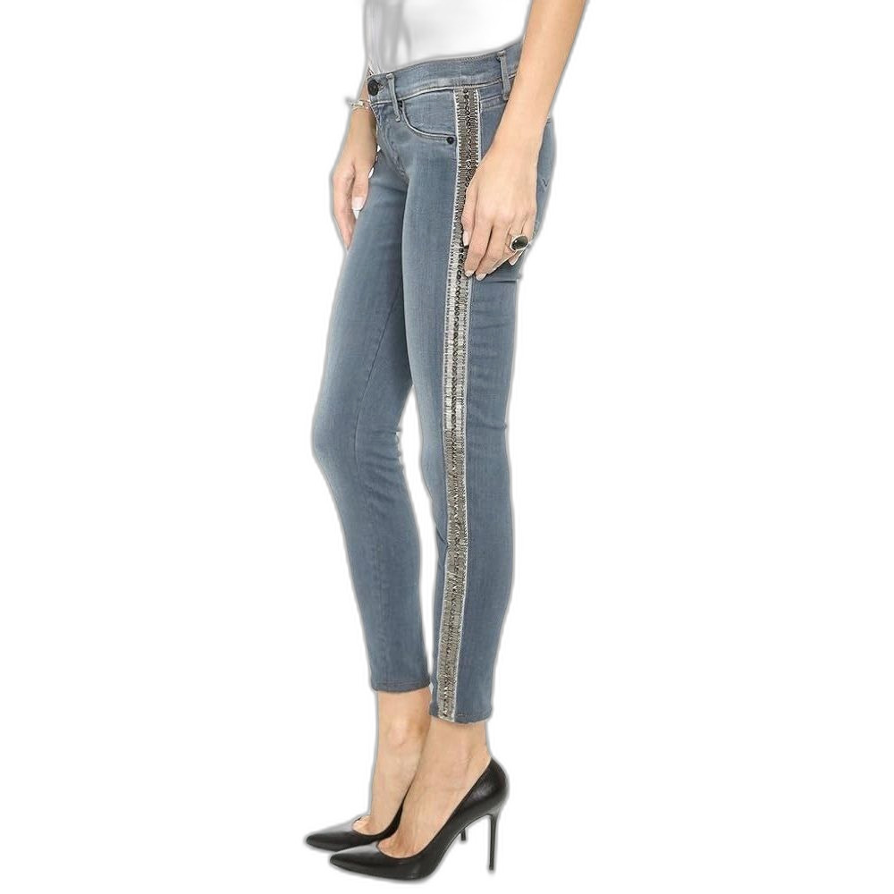 HUDSON Luna Embellished Studded Crop Super Skinny Leg denim jeans size 28